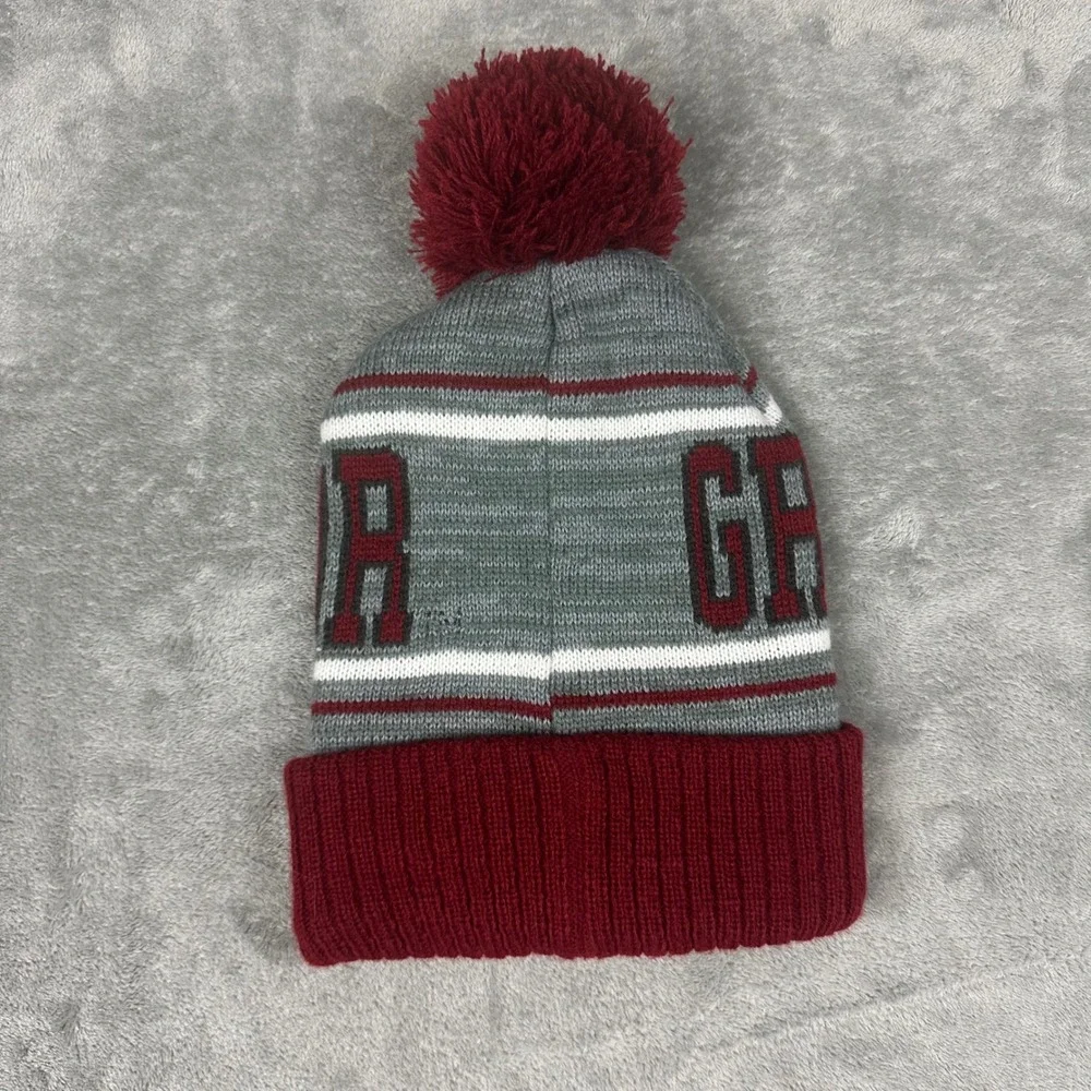 Harry Potter Gryffindor Beanie Hat Scarf Set Pom Pom Winter Knit - Picture 3 of 5